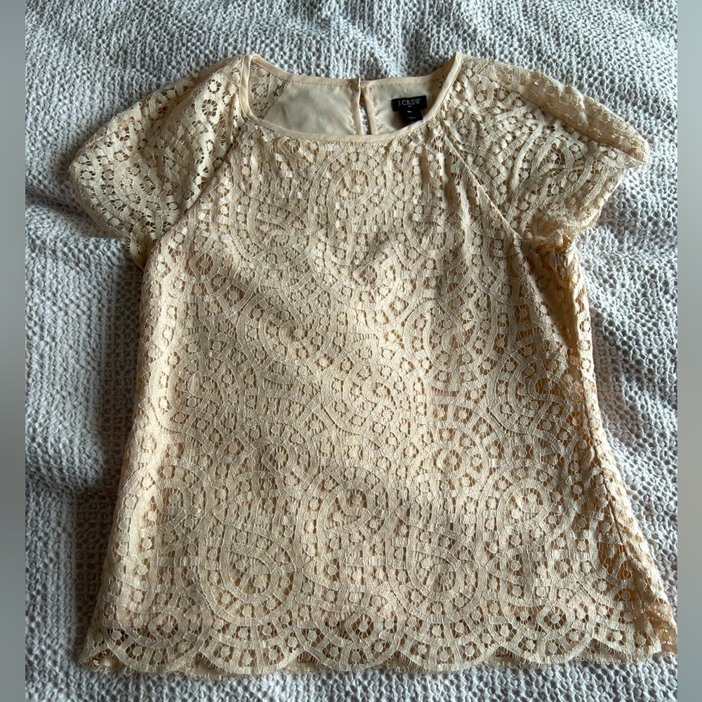 J.Crew Ivory Lace Top